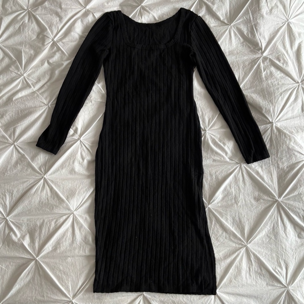 shein ribbed midi dress